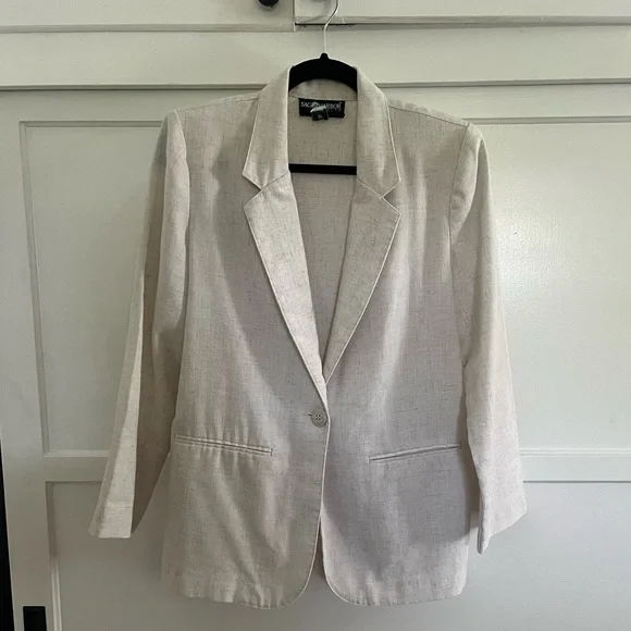 ジャケット・アウター 80s 90s \"MARKS & SPENCER\" linen jacket Pure Linen Single Breasted Blazer | JAEGER | M&S